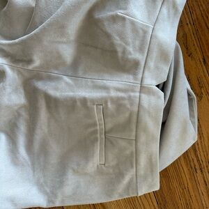 Stylish Cream suede bell bottom bcbg pants